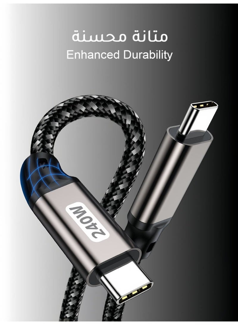 AMIJOY 240W Type C to Type C Cable 2M Braided 48V 5A PD3.1 Fast Charging USB C to USB C Cable E-Marker Chip for iPhone 17 16 15 Pro Max MacBook Pro Air M4 M3 M2 Galaxy S26 S25 S24 S23 Ultra iPad Pro Dell XPS - Image 5